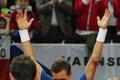 Davis Cup: Česko - Srbsko (Berdych, radost)