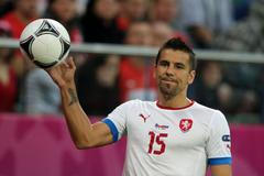 Milan Baroš v utkání Ruska s Českou republikou na Euru 2012