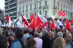 Řecko - volby - demonstrace