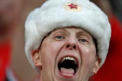 Rusové si zazpívali na florbalovém šampionátu vlastní hymnu