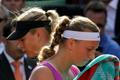 Petra Kvitová a Maria Šarapovová po semifinále French Open 2012