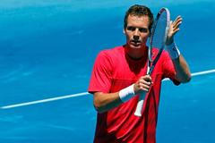 Tomáš Berdych se raduje z vítězství v Madridu