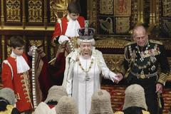 Alžběta II. během projevu v britském parlamentu