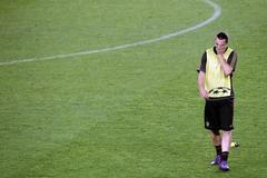 Zlatan Ibrahimovič při tréninku v Barceloně