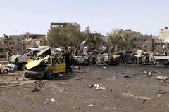 Obrazem: Exploze bomb v Damašku