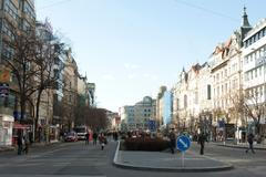 Pěší zóna na Václavském náměstí