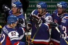 Radost Slovenska po třetím gólu proti Americe