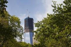 Obrazem: V New Yorku staví mrakodrap One World Trade Center