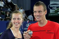 Tomáš Berdych a Petra Kvitová na Hopmanově poháru 2012