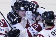 MS v hokeji 2012: Lotyšsko - Německo (radost Lotyšska)