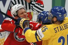 MS v hokeji 2012: Švédsko - Norsko (Stalberg, Tollefsen)