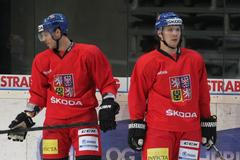 David Krejčí a Ondřej Němec na reprezentačním tréninku