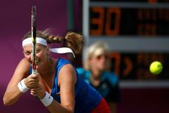 Petra Kvitová v zápase 2. kola OH s Číňankou Peng Šuaj