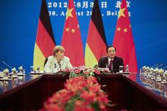 Merkelová na návštěvě Číny