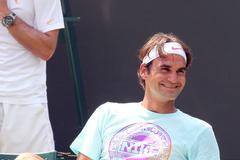 Londýn 2012 - tenis, trénink (Roger Federer)