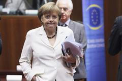 Angela Merkelová na summitu EU