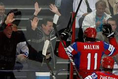 Rusko - Finsko, semifinále MS, Malkin slaví