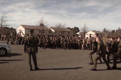 Haka v podání novozélandské pěchoty