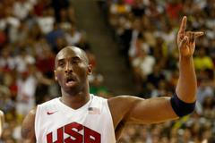 Kobe Bryant v přípravném zápase Španělsko - USA