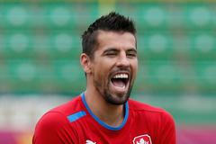 Milan Baroš. Trénink Čechů před čtvrtfinále