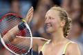 Petra Kvitová se raduje z vítězství nad Wozniackou v Rogers Cupu