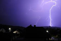 Noční bouře nad Klatovy