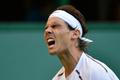 Rafael Nadal během utkání Wimbledonu 2012 proti Lukáši Rosolovi