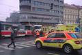 Srážka tramvaje a autobusu na Florenci