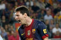 Nespokojený Lionel Messi v utkání Barcelony s Granadou