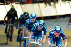 Cyklisté formace Movistar, kteří vyhráli týmovou časovku na Vueltě