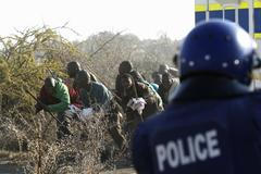 jihoafrická republika - jar - stávka - horníci - důl