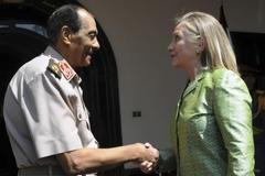 Hillary Clintonová a Husajn Tantáví