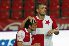 Vitali Trubila a Zbyněk Pospěch v utkání Slavia - Hradec