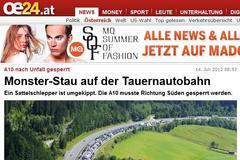 Kolona na A10 v Rakousku