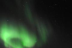 Polární záře z 24. ledna 2012 nad Tromsoe na severu Norska