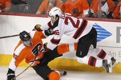 Patrik Eliáš a Matt Carle (play off 2012)