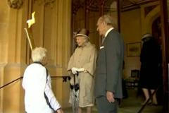 Olympijská pochodeň ve Windsoru