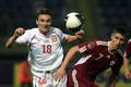 David Lafata v přátelském utkání Česká republika - Lotyšsko v roce 2010