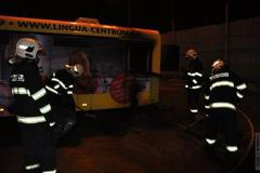 Požár autobusu MHD