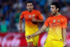 Fabregas se raduje z branky do sítě Getafe