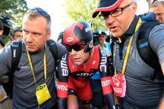 Australský cyklista Cadel Evans dojel do cíle deváté etapy Tour de France 2012.