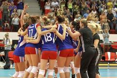 České volejbalistky se radují z vítězství v Evropské lize po finále s Bulharskem