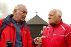 Václav Klaus a Přemysl Sobotka na Sněžce