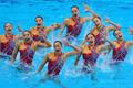 Synchronizované plavání na OH 2012 v Londýně.