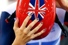 Britská dráhová cyklistka Laura Trottová, nehty na olympijských hrách v Londýně 2012
