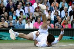 Andy Murray v semifinále Wimbledonu 2012.