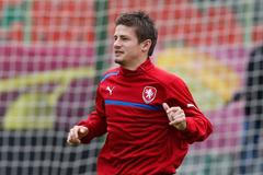 Václav Pilař. Trénink Čechů před čtvrtfinále