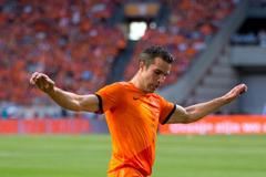 Robin van Persie během přípravného utkání na Euro 2012, Nizozemsko - Bulharsko