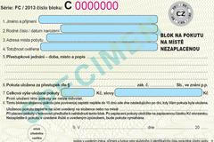 Bloková pokuta - vzor od roku 2013