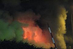 Požár tržnice v Brně